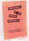Achievements of the federal government; verbatim record of an historic debate in the Federal House of Representatives on August 15, 1959