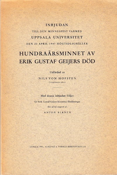 Ur Erik Gustaf Geijers historiska föreläsningar.…