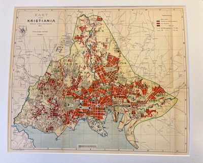 Kart over Kristiania. Udarbeidet av Byens…