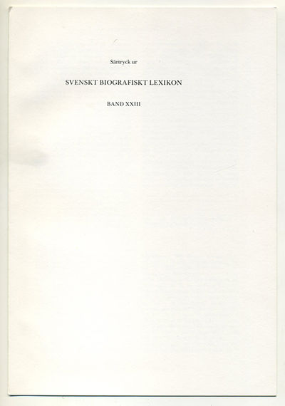 Nils Henric Aschan Liljensparre. Särtryck ur…