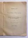 [INCUNABULA REFERENCE]. Handlist of a Collection of Incunabula Illustrating the Progress and Development of the Art of Printing Prior to the Year 1500 by Specimens from over Three Hundred Different Presses