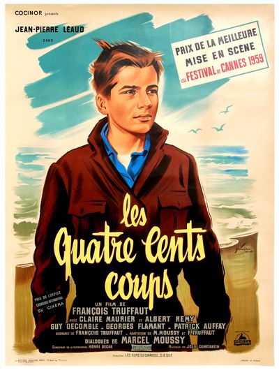 Paris: Les Films du Carrosse, 1959. Original French Grande poster for the 1959 film. Poster design b...