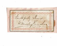 SLIP OF PAPER SIGNED BY ENGLISH NONCONFORMIST MINISTER WILLIAM MORLEY PUNSHON.