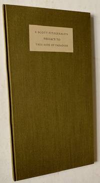 F. Scott Fitzgerald's Preface to This Side of Paradise