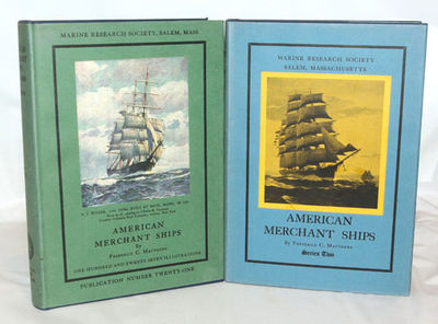 Salem, Mass.: Marine Research Society, 1930 & 1931. First Editions. Both volumes of this two volume ...