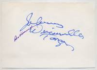 Signatures of Johnny Weissmuller and Maria Weissmuller