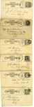[VIRGINIANA] [PETERSBURG; SCHOOLS] SIX POSTCARDS 1880; REPORT CARDS