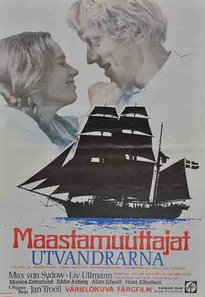 Maastamuuttajat / Utvandrarna. Finsk filmaffisch.