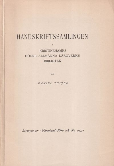 Handskriftssamlingen i Kristinehamns högre…
