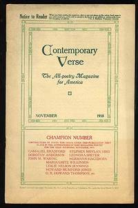 image of Contemporary Verse: November 1918