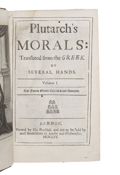 Plutarch's Morals: Translated from the Greek by Several Hands. The Fourth Edition Corrected and Amended. Vol. 1 - 4 (out of 5). (photo 2)