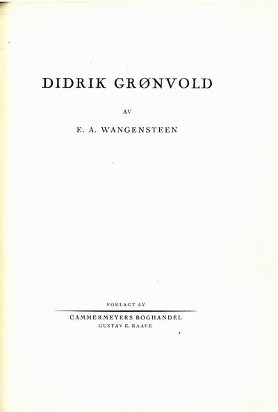 Didrik Grønvold.