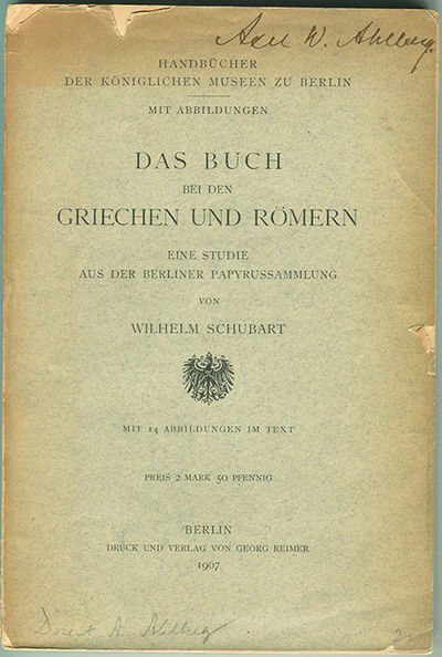 Das Buch bei den Griechen und Römern. Eine Studie…