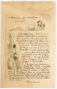 Heliogravure and ALS by Louis Morin. Risque imagery. c1890s