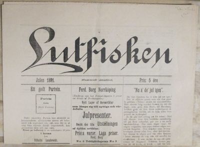 Lutfisken. Illustrerat skämtblad. Julen 1891.