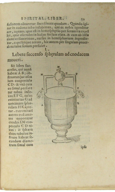 Spiritalium liber. A Federico Commandino…