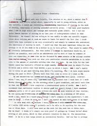 [TYPESCRIPTS] THREE LECTURES, WITH HANDWRITTEN ANNOTATIONS AND CORRECTIONS BY REYNOLDS PRICE