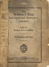 THE WILLIAM J. KING INTERNATIONAL DETECTIVE AGENCY. List of Stolen Automobiles. Protection Service.[cover title]