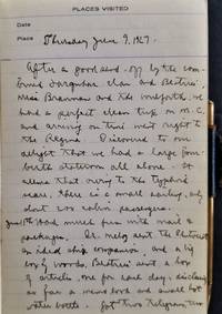 HANDWRITTEN DIARY OF A YOUNG WOMAN'S TRAVELS IN WESTERN EUROPE BETWEEN THE WORLD WARS, JUNE 5-AUGUST 22, 1927 by Farquhar, Alice M - 1927