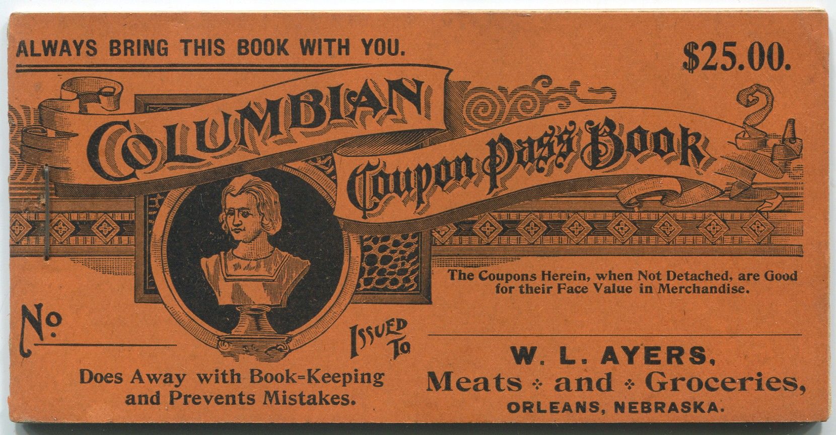 $25.00. Columbian Coupon Pass Book