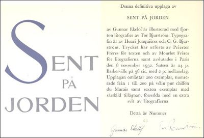 SENT PÅ JORDEN.