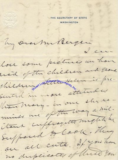 William Jennings Bryan Sends Photos Of His Young Grand-Daughters She Reminds Me Of The Way A Militant Suffragette Might Be Supposed To Look