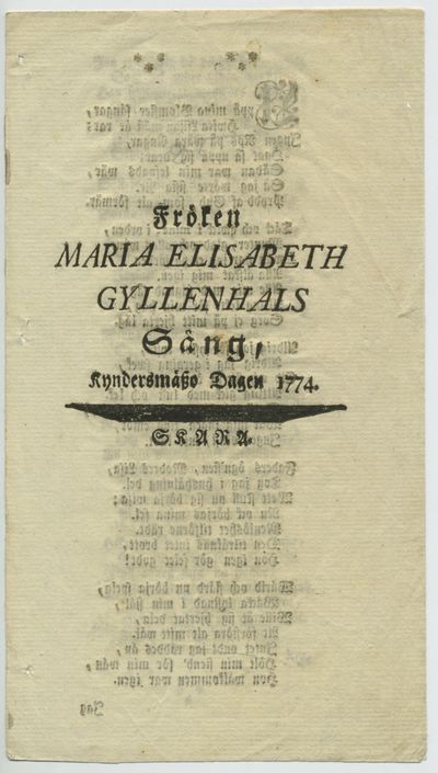 Fröken Maria Elisabeth Gyllenhals sång,…
