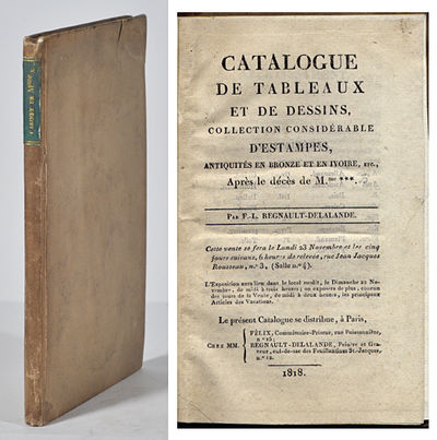 Catalogue de tableaux et de dessins, collection…