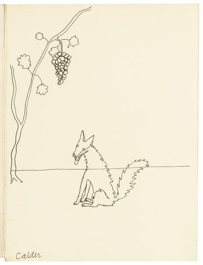 Fables of Aesop, with an original drawing by Calder.