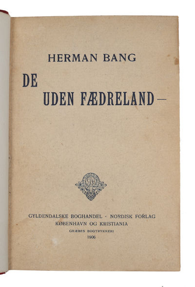 De uden Fædreland. - [DEDIKATIONSEKSEMPLAR.] (photo 2)