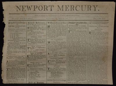 [AMERICANA] [NEWSPAPER] NEWPORT MERCURY. MARCH 23, 1811