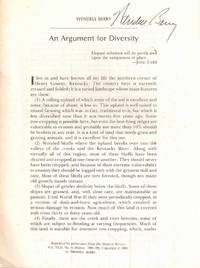 An Argument for Diversity