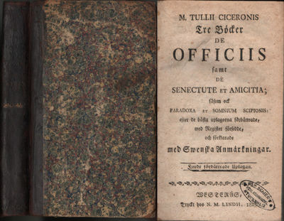 M. TULLII CICERONIS Tre Böcker DE OFFICIIS samt…