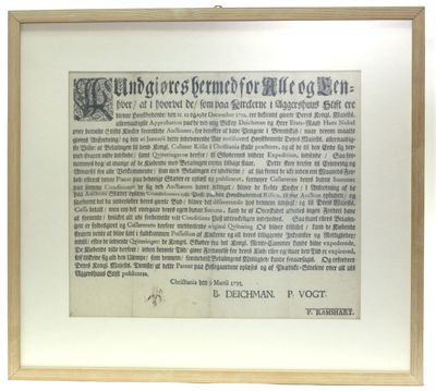 “Kundgiøres hermed for Alle og Eenhver/ at i…