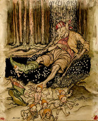 "Hop-o'-my-thumb went up to the Ogre softly and pulled off his seven-league boots" by artist Arthur - Signed - from David Brass Rare Books, Inc. (SKU: 03832)