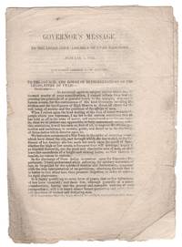 Governor's Message, To the Legislative Assembly of Utah Territory, January 5, 1852