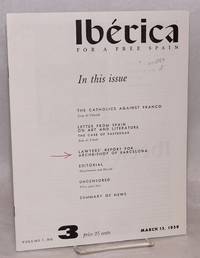 cover of Ibérica; for a free Spain, volume 7, no. 3, March 15, 1959