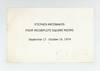 Exhibition postcard: Stephen Antonakos: Four Incomplete Square Neons (17 September-14 October 1974)