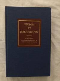 Studies In Bibliography Volume 59 by Vander Meulen, David L - 2015