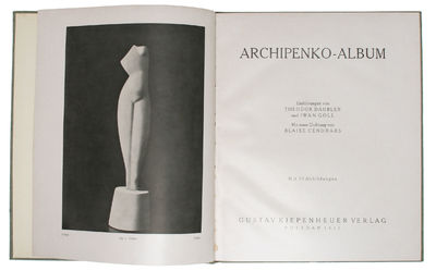 Archipenko-Album. Mit einer Dichtung von Blaise Cendrars. (photo 2)