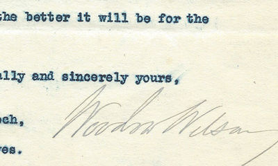 President Woodrow Wilson Advocates Establishing the U.S. International Trade Commission, and Refuses to Hamstring It As the Price For Passage