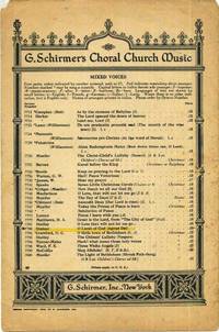 O Lamb of God (Agnus Dei) for Four-Part Chorus of Mixed Voices SATB with Organ Accompaniment