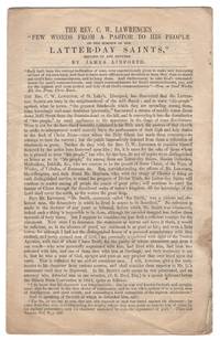 The Rev. C. W. Lawrence's "Few Words from a Pastor to His People on the Subject of the Latter-day Saints," Replied to and Refuted by James Linforth