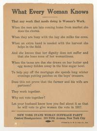 What Every Woman Knows: That any work that needs doing is Woman’s Work