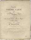 Cinquième Thême varié pour Violon, avec accompagnement d'un second Violon, Alto et Basse, ou Piano-Forté... Prix f. 1. [Parts]