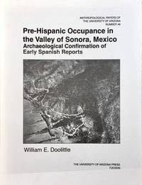 cover of PRE-HISPANIC OCCUPANCE IN THE VALLEY OF SONORA, MEXICO