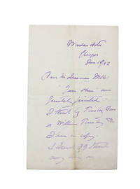 An Original Handwritten and Signed Letter by Victorian English Playwright Actor and Stage Manager...