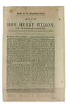 Stand by the Republican Colors! Speech of Hon. Henry Wilson, of Massachusetts, at Great Falls, New Hampshire, February 24, 1872