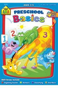 School Zone - Preschool Basics Workbook - 64 Pages, Ages 3 to 5, Colors, Numbers, Counting,...