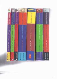 SEVEN Volumes: Harry Potter &amp; the Philosopher&#039;s Stone ( AKA: Sorcerer&#039;s Stone ); Chamber of Secrets; Prisoner of Azkaban; Goblet of Fire; Order of the Phoenix; Half Blood Prince; Deathly Hallows --book 1, 2, 3, 4, 5, 6, 7  ( Philosophers ) by PLEASE READ DESCRIPTION --- Rowling, J K ( Joanne )(aka Robert Galbraith / Kennilworthy Whisp / Newt ScamanderRowling, J K ( Joanne )(aka Robert Galbraith / Kennilworthy Whisp / Newt Scamander ) ( uses the BRITISH format and spelling and grammar ) - 2000